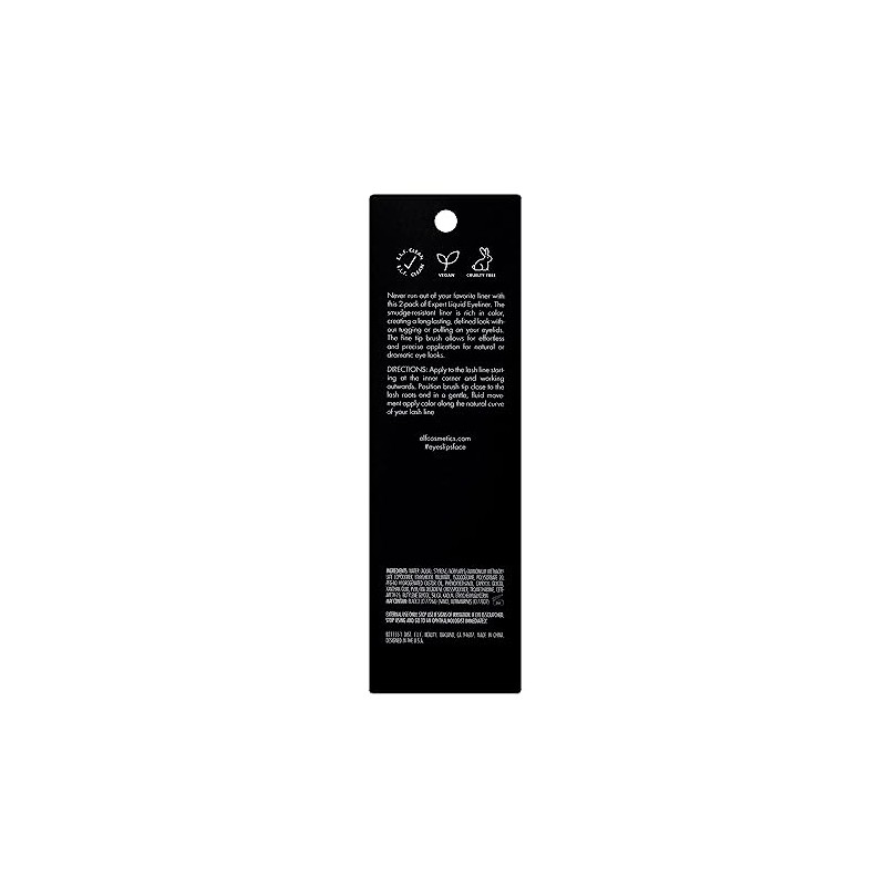 e.l.f. Expert Liquid Liner 2-Pack, High-Pigmented, Extra-Fine Liquid Eyeliner For