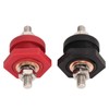 1Pair Thru Panel Battery Terminal Connectors 3/8 In Black Red