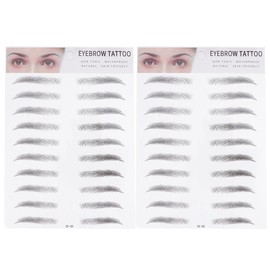 Beavorty Realistic Artificial Eyebrows Stencils for Sparse or Light Eyebrows No Damage to Skin