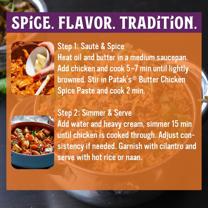 Patak’s Butter Chicken Spice Paste - Mild Indian Curry Paste