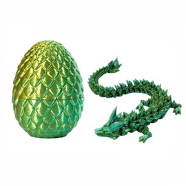 3D Printed Dragon with Egg Dinosaur Toys for Boys and Girls Dragon Egg Fidget Toy Flexible Joints Dragon