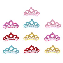 Ipetboom Sets Adorable Pet Hair Clips Pearl Crown Shaped Headdress Hair Pins Dog Barrette Fashionable Dog Headwear for Events Pcs