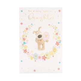 Boofle Very Special Daughter Egg-static Floral Easter Card Cute Greeting Card