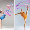 Dance Band, Pack of 2 Colourful Gymnastics Ribbon with Rod