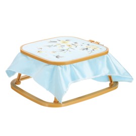 PATIKIL 9.4" x 8.7" Square Embroidery Hoop Stand, Adjustable ABS Plastic Cross Stitch Stand Hands-Free 2-Tier Embroidery Hoop Holder Punch Needle Frame for Sewing Arts Needlework, Khaki