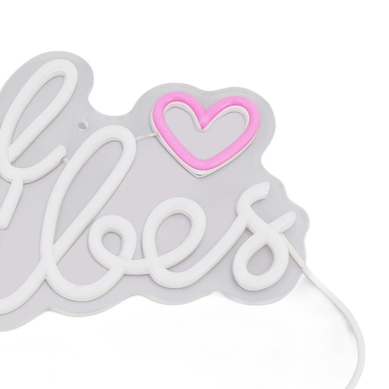 Neon Sign Good Vibes LED Light Acrylic USB Powered Wall