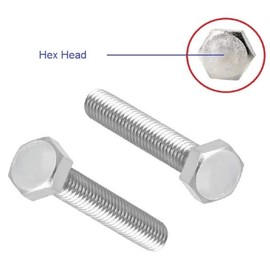 M10 (10mm x 30mm) Hex Square Bolt - Fully Threaded. (Bolts only, or complete with Nuts) (30, M10 (10mm x 30mm) Hex Square Bolts Only)