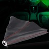 EVGATSAUTO Gear Shift Knob Gaiter, PU Leather Universal Bright Black