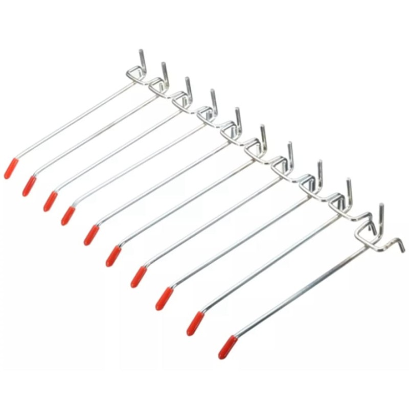 Daiilg 40Pcs Single Pegboard Hooks 150mm Board Slat Wall Retail