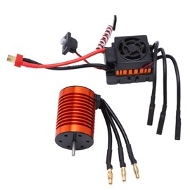 F540 4370KV RC Brushless Motor 60A ESC Waterproof T Plug Connector Motor ESC Set for All 1/10 Brushless RC Cars