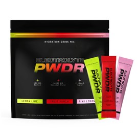 PWDRS Electrolytes | All Natural Electrolyte Packets | Zero Added Sugar | 5,000mg Coconut Water for Fast Hydration | Non-GMO, No Sucralose | 15 Sticks