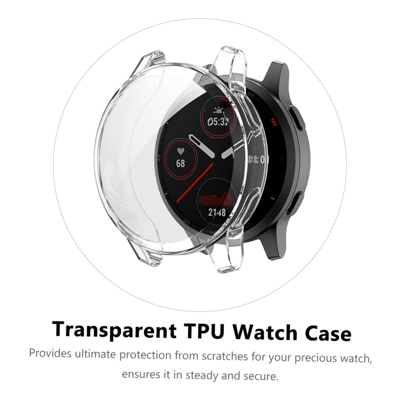 WOONEKY Electroplating TPU Protective Shell for Smartwatch Transparent Scratch-Resistant Screen