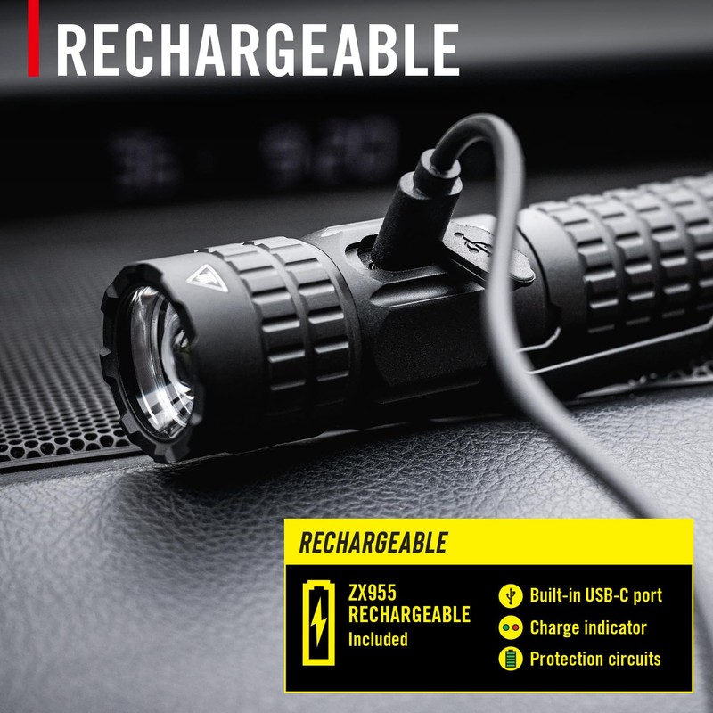 COAST PX200R 2000 Lumen Rechargeable LED Flashlight, TWIST FOCUS, USB-C,