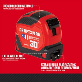 CRAFTSMAN Tape Measure, 30-Foot (CMHT37570S)
