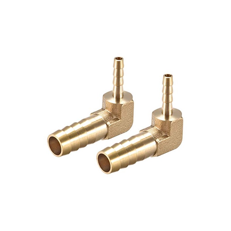 sourcing map Hose Adaptor for Angle Pipe Connector Brass 90