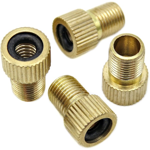 Brass Presta Valve Adapter - Convert Presta to Schrader -