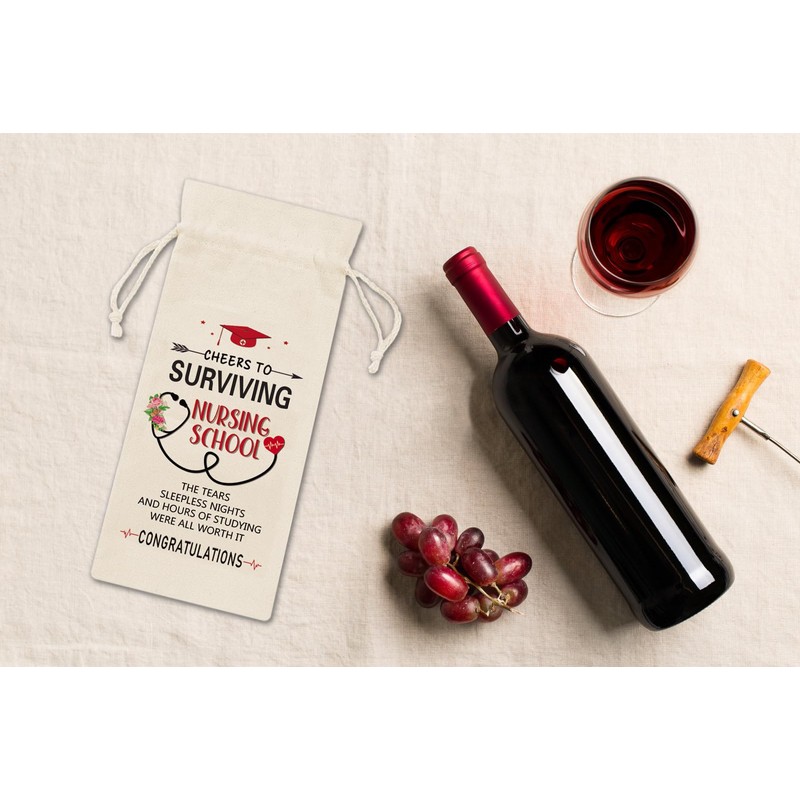 JUESMOS Nurse Graduation Gifts for Women Survived Nurse Gifts Wine