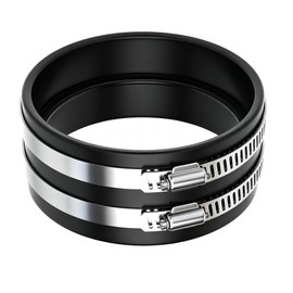 4 Inch Thickened Silicone Dryer Vent Coupler with 2 Stainless Steel Hose Clamps, High Temp Airtight Leak-Proof Connector, Fits for Pipe Clamp, Air Ducting, Dust Collection, Dryer Exhaust Duct Seal