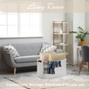 Large Cotton Rope Storage Basket with Leather Handles, Laundry Hamper