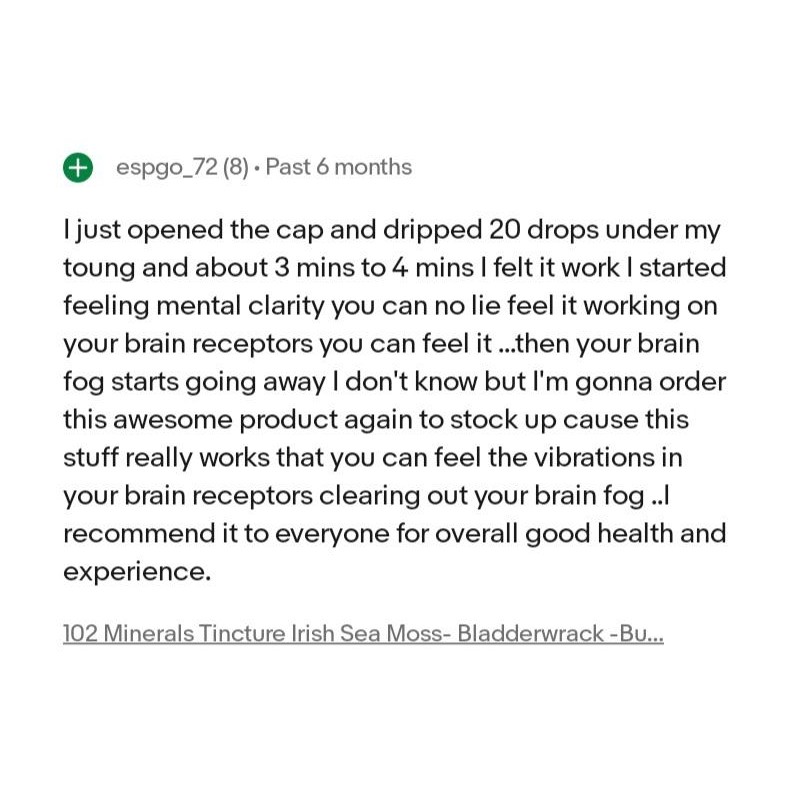 Seamoss Bladderwrack Burdock Immune Support Tincture