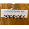 hand crafted "CHRISTMAS GLITTER ORNAMENTS" SET OF 6 HAND CRAFTED
