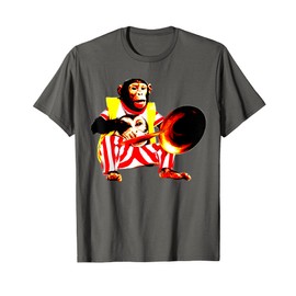 Cymbal Chimp Toy, Jolly Monkey With Cymbals Vintage Retro T-Shirt