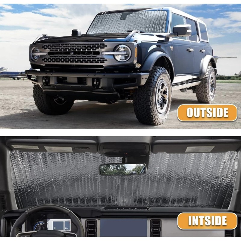 MABETT WINDSHIELD SUN SHADE FOR FORD BRONCO ACCESORIES 2021 2022