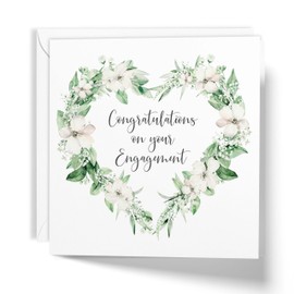 Engagement Card, Congratulations on Your Engagement Floral Greeting Card