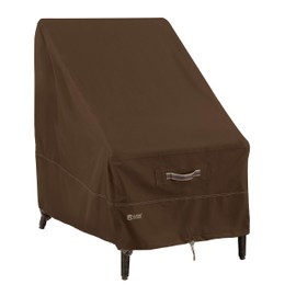 Classic Accessories 55-717-016601-RT Madrona Waterproof 25.5 Inch Patio Chair Cover, 25.5" W x 28.5" D x 26" H, Dark Cocoa