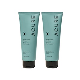Acure Ultra Hydrating Shampoo and Conditioner Set - Moisturizing Set with Argan Oil for Women & Men with Dry, Damaged, Straight or Curly Hair, 100% Vegan, Paraben Free, Sulfate Free - 8 fl oz (2 Pack)