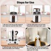 Vaolvpant 2 Cup Aluminum Moka Pot Classic Stovetop Espresso Coffee