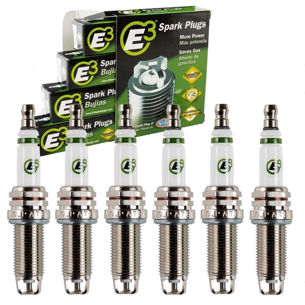 6 pc E3 Spark Plugs compatible with Toyota Highlander 3.5L