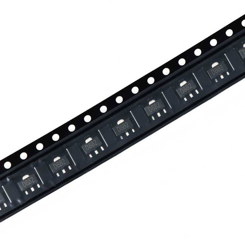 Chanzon 20pcs 2SD882 SOT-89 NPN Power Transistor 3A SMD