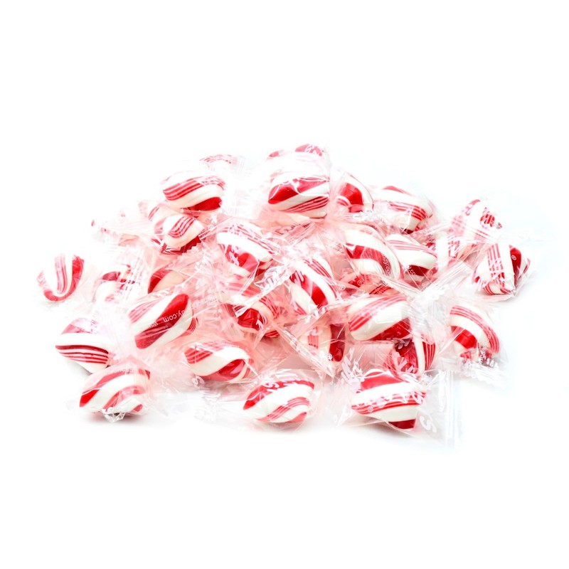 Candy Retailer Red and White Mint Individually Wrapped 1 Lb