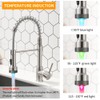 OWOFAN Kitchen Faucet with LED Sprayer Single Handle Pull Down