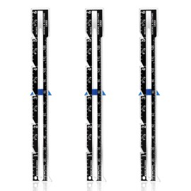 3 Pack Sliding Gauge Sewing Measuring Tool Sewing Rulers and Guides for Fabric Metal Knitting Gauge Measure Tools for Knitting Crafting Sewings Beginner Hemming Measuring Quilting Crafting Black