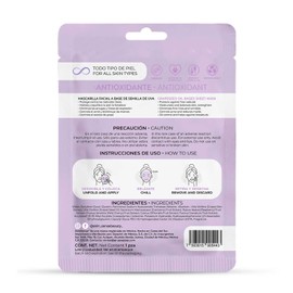 Skin Sense - Mascarilla Facial de Tela Biodegradable Coreana (1 Piezas) | Hecho en Corea | Ecológicas y Naturales - Innovadora Tecnología de Corea con Semilla Uva