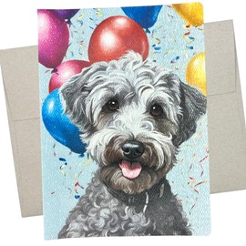 Schnoodle Birthday Card (1 Premium Folded Card, 5X7 Inch) blank inside for any happy celebration like promotion, retirement and graduation - 952