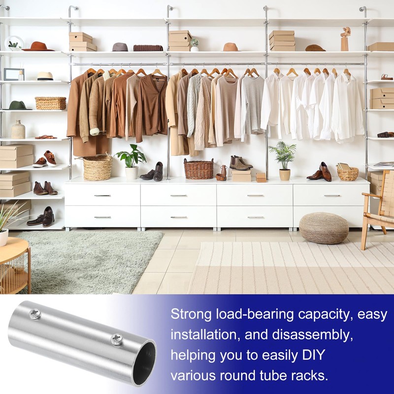 sourcing map 1Pcs 2-Way Straight Pipe Fitting Connector, Fit 1