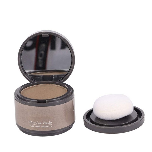 Hair Line Powder Hairline Beauty Cosmetics for Filling Shaker Hair, Hairline Shadow Powder with Puff and Mirror for Women and Men (Light Coffee)