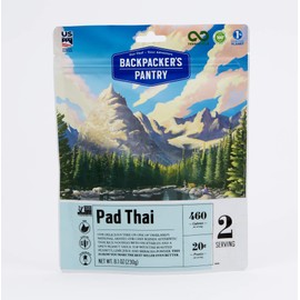 Backpacker's Pantry Pad Thai, 2 Servings Per Pouch (2 Count), Freeze Dried Food, 20 Grams of Protein