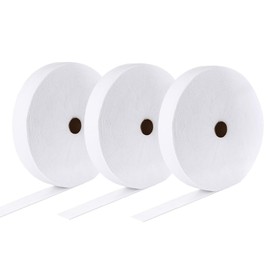 Eunika 3 Rolls Jelly Roll Batting Strip 2 1/4 Inch Total 150 Yards Cotton Blend Batting on a Roll, Flexible Quilt Batting for Jelly Roll Rugs, Batting Strips, Braided Rug,Throw Rugs