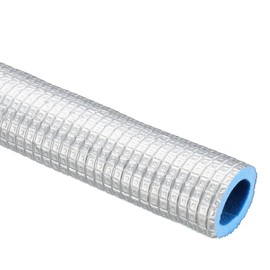 PATIKIL 5.6Ft Pipe Insulation Foam Tubing, 75mm(3") ID 95mm(3-3/4") OD Heat Preservation XPE Foam Tube Wrap with Aluminum Foil for AC Unit Air Conditioning Water Pipe, Silver Blue