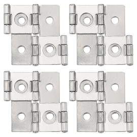 sourcing map Double Acting Hinges Folding Screen, 4Pcs 1.85" Double Swing Hinges Retro Style 270 Degree Rotation Screen Door Hinges, Silver