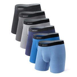 DAVID ARCHY Mens Underwear Boxer Briefs Cotton Soft Breathable with Fly Underwear for Men 6 Pack Men Gifts for Christmas(M,Assorted Colors *6)