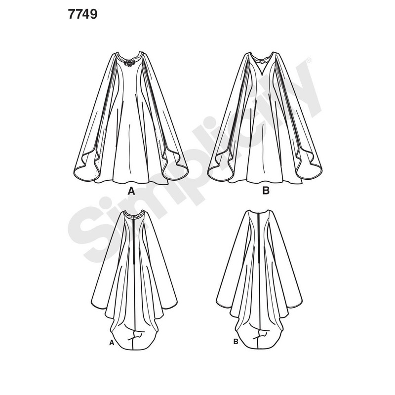 Simplicity 7749.KK Historic Costume Pattern