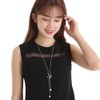 DAZZARRY Women's Butterfly Pendant Y Long Chain Design Lariet Necklace