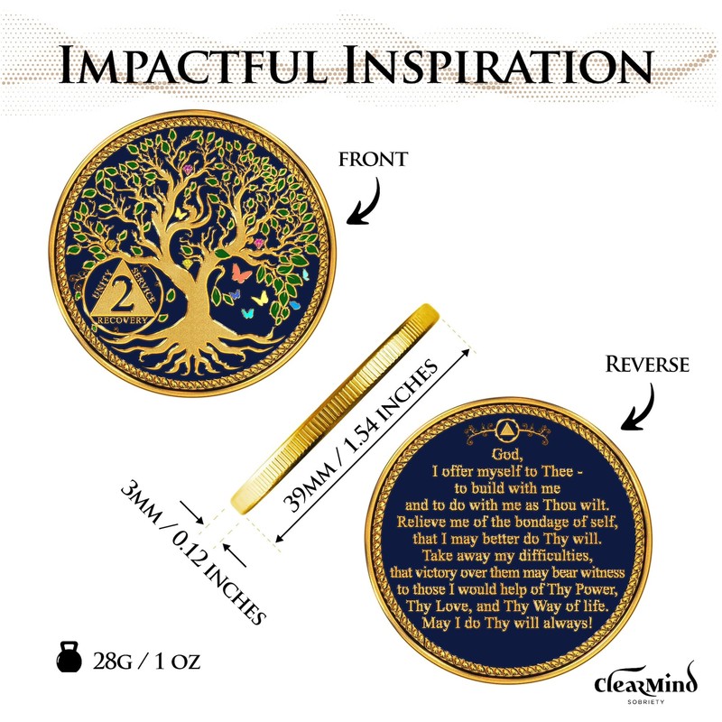 Sobriety Coin - Unisex - Years 2