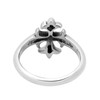AeraVida Vintage Beautifully Elegant Lily Flower .925 Sterling Silver Cross