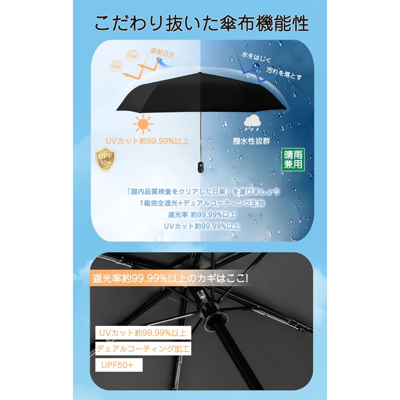 AYO Parasol, Ultra Lightweight, UV Protection, 100% Full Light Blocking,